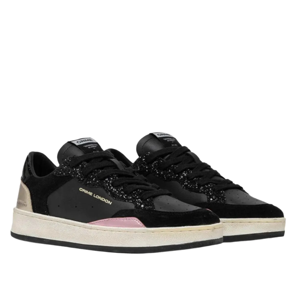 CRIME LONDON CHELSEA BLACK SNEAKERS