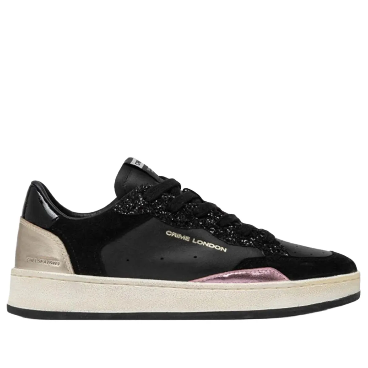 CRIME LONDON CHELSEA BLACK SNEAKERS