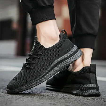 Damyuan Running Shoes Men Fashion Sneakers Casual Walking Shoes Sport Athletic Shoes Lightweight Breathable Comfortable, Black, 10