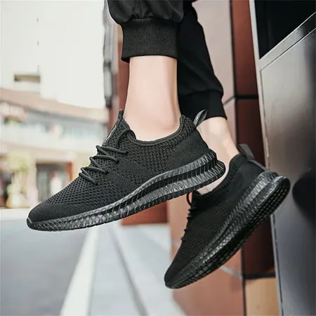 Damyuan Running Shoes Men Fashion Sneakers Casual Walking Shoes Sport Athletic Shoes Lightweight Breathable Comfortable, Black, 10