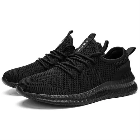 Damyuan Running Shoes Men Fashion Sneakers Casual Walking Shoes Sport Athletic Shoes Lightweight Breathable Comfortable, Black, 10