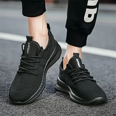 Damyuan Running Shoes Men Fashion Sneakers Casual Walking Shoes Sport Athletic Shoes Lightweight Breathable Comfortable, Black, 10