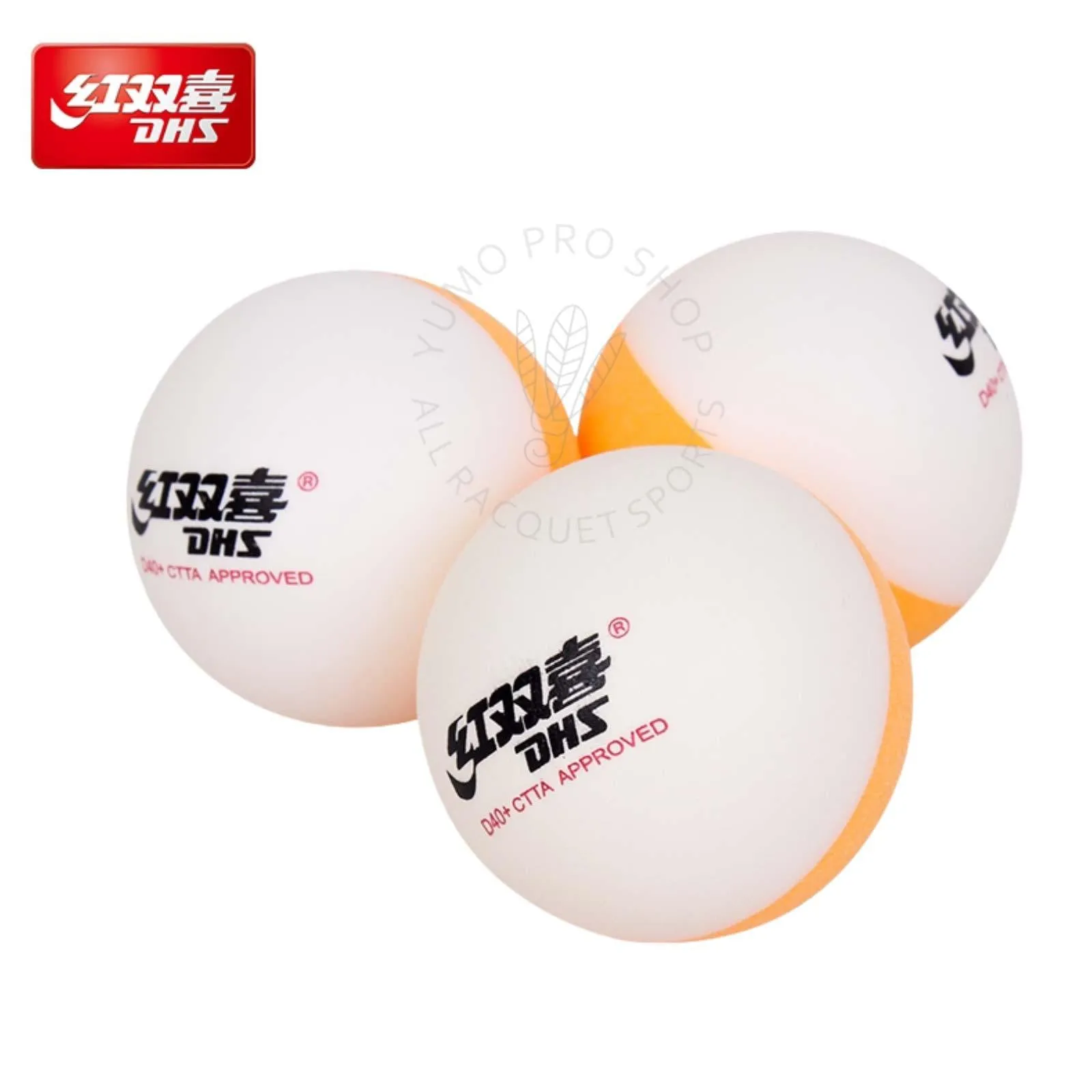 DHS D40  Bi-Color ABS Table Tennis Ball