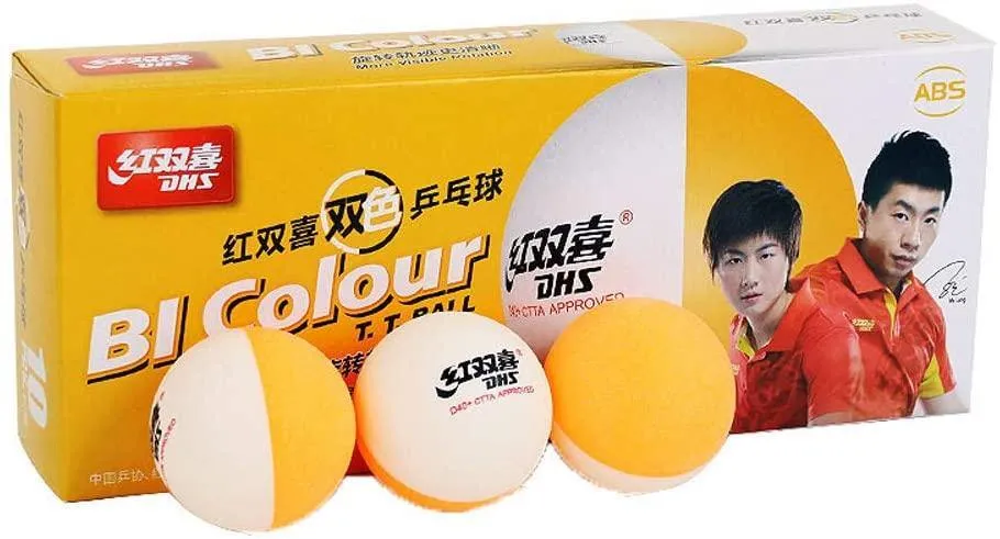 DHS D40  Bi-Color ABS Table Tennis Ball