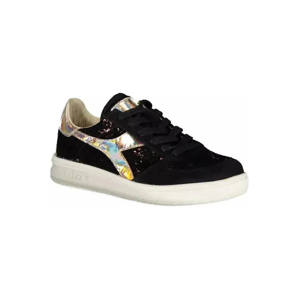 Diadora Black Leather Women Sneaker