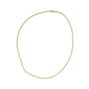 Diamond & Yellow Gold Tennis Necklace