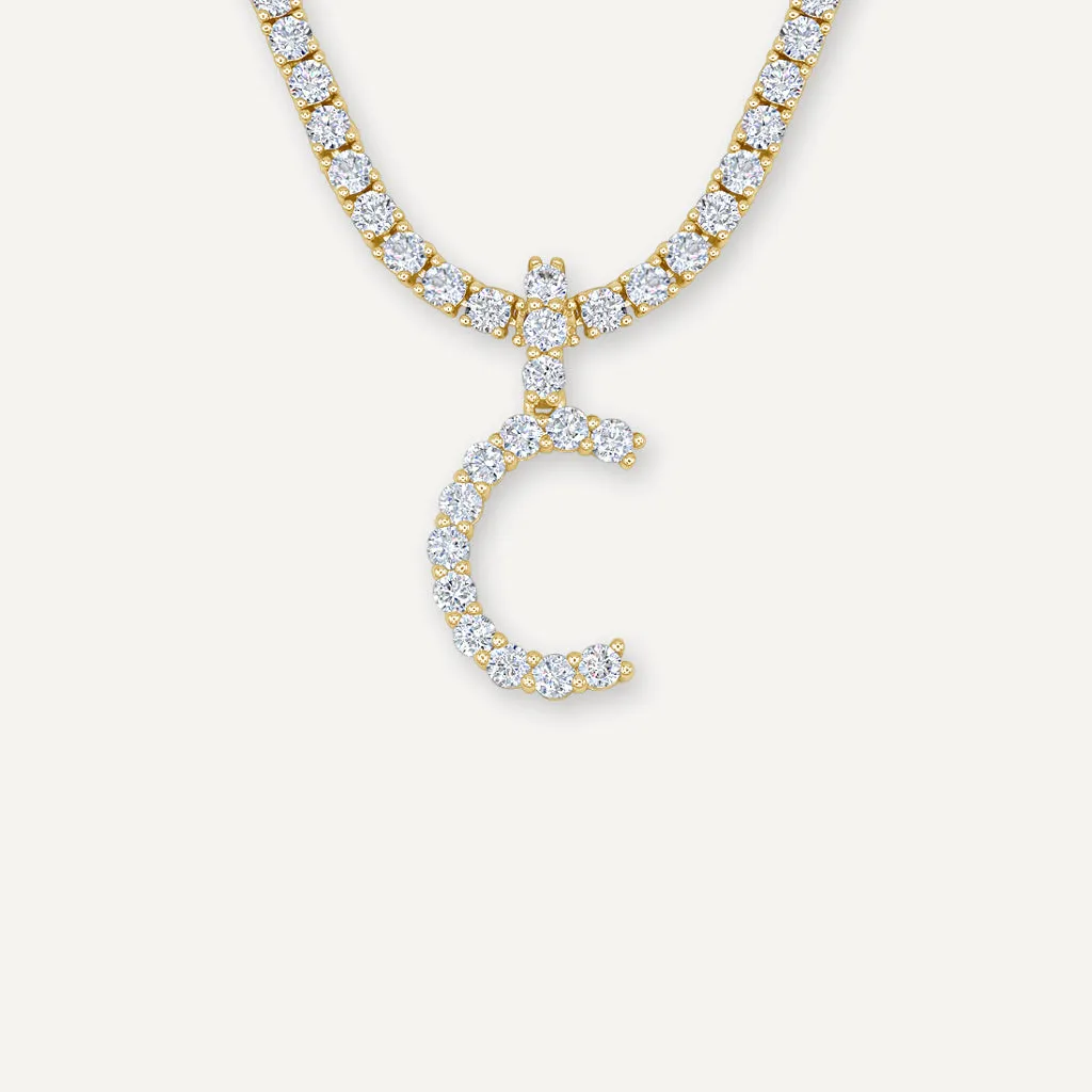 Diamond Initial Necklace