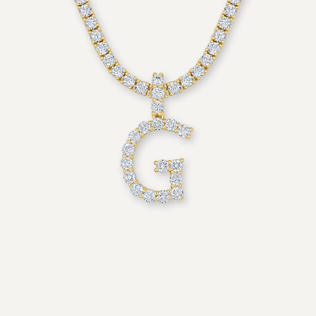 Diamond Initial Necklace