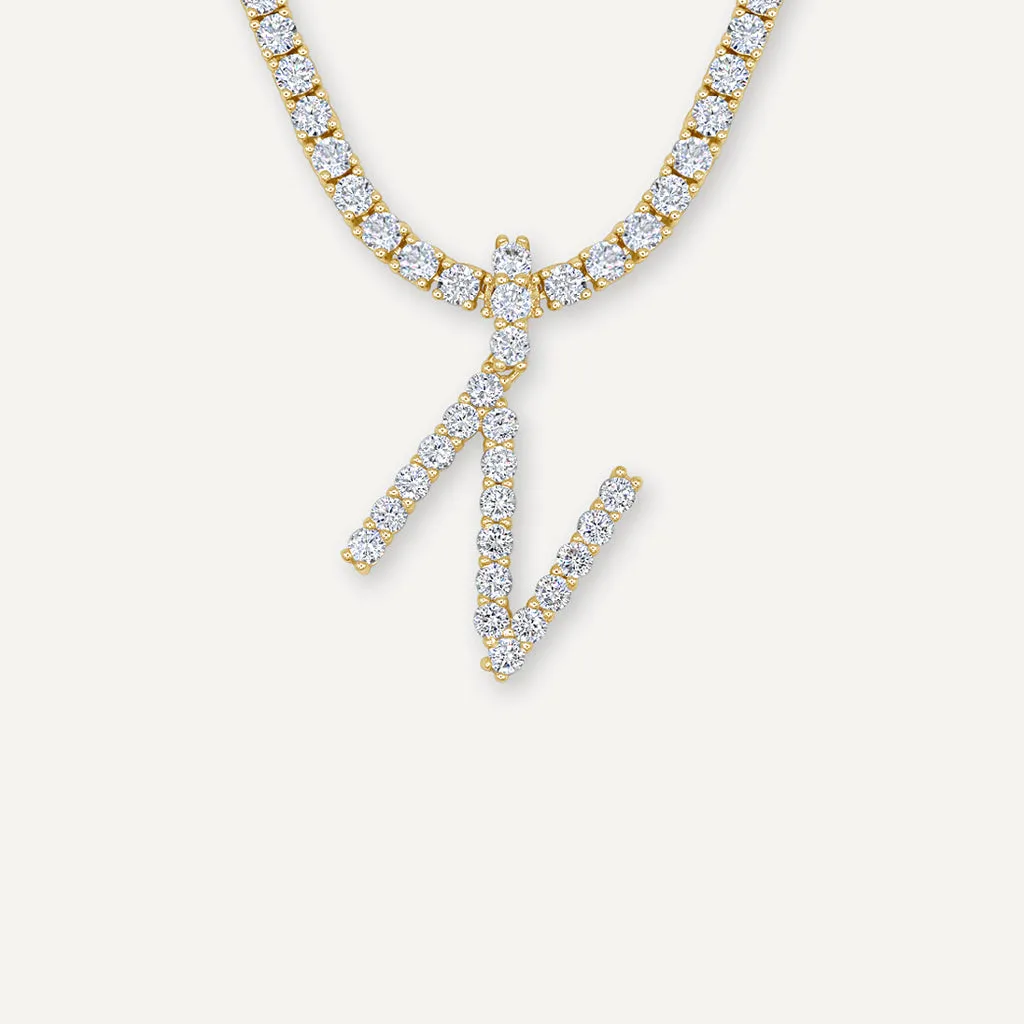 Diamond Initial Necklace