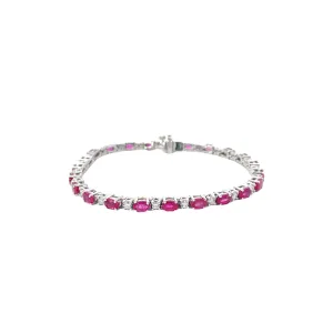 Diamond Ruby Tennis Bracelet