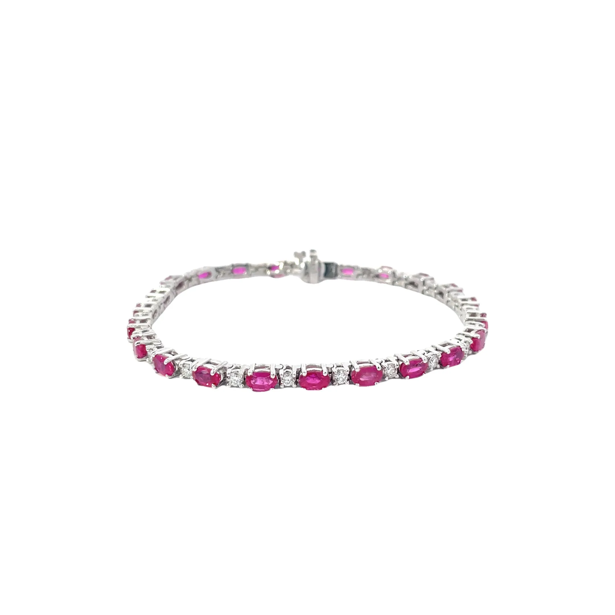 Diamond Ruby Tennis Bracelet