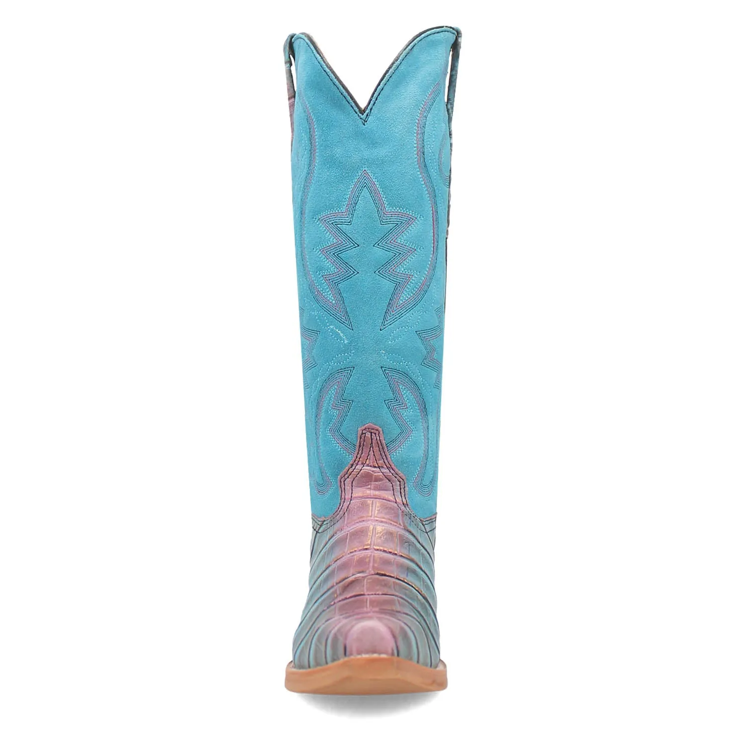 Dingo Womens Caterina Blue/Purple Leather Cowboy Boots