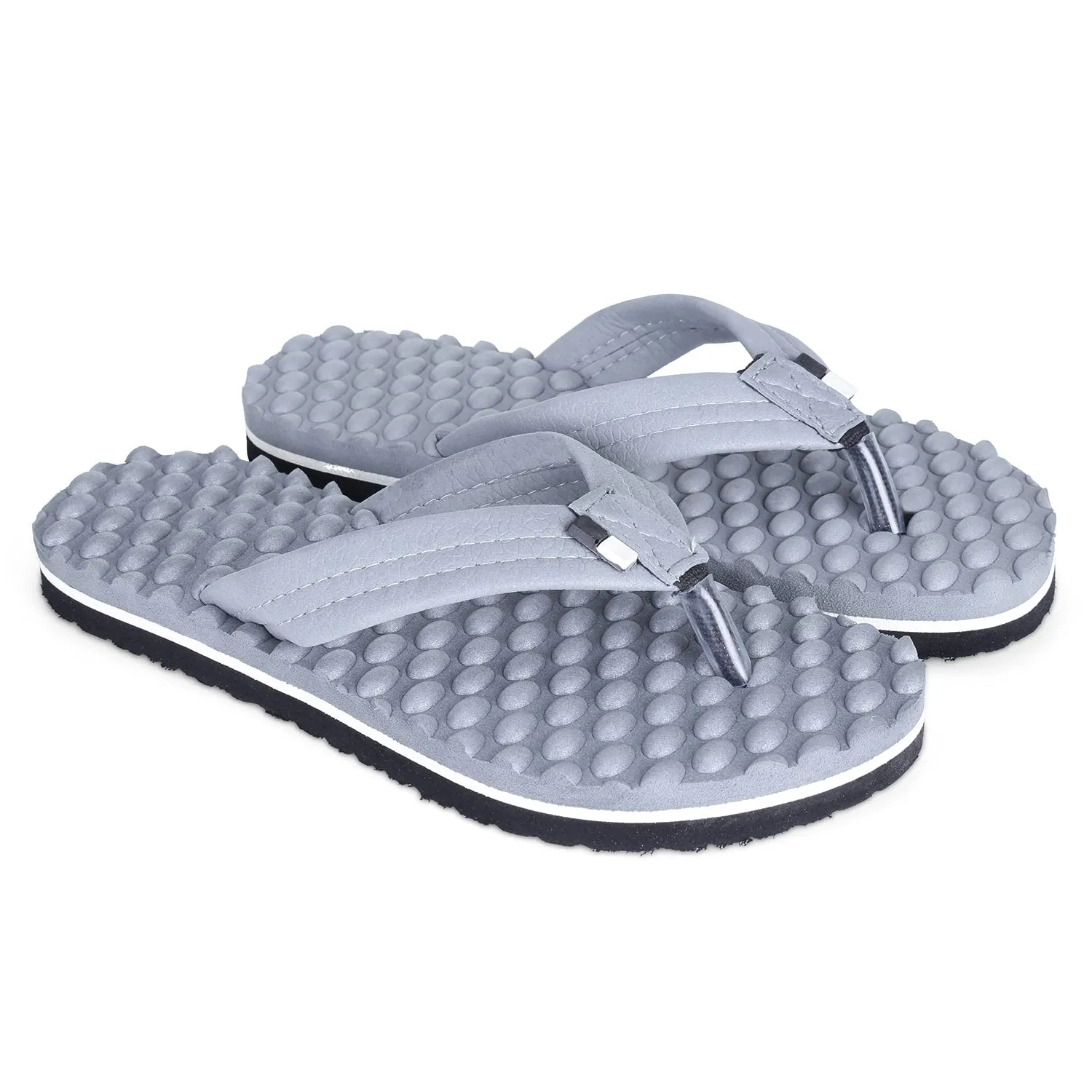 DOCTOR EXTRA SOFT House Slipper for Women's Care |Orthopaedic | Diabetic | Acupressure | Comfortable | MCR | Flip-Flop Ladies and Girl’s Home Slides for Daily Use Bubble-D-20-Grey-6-UK