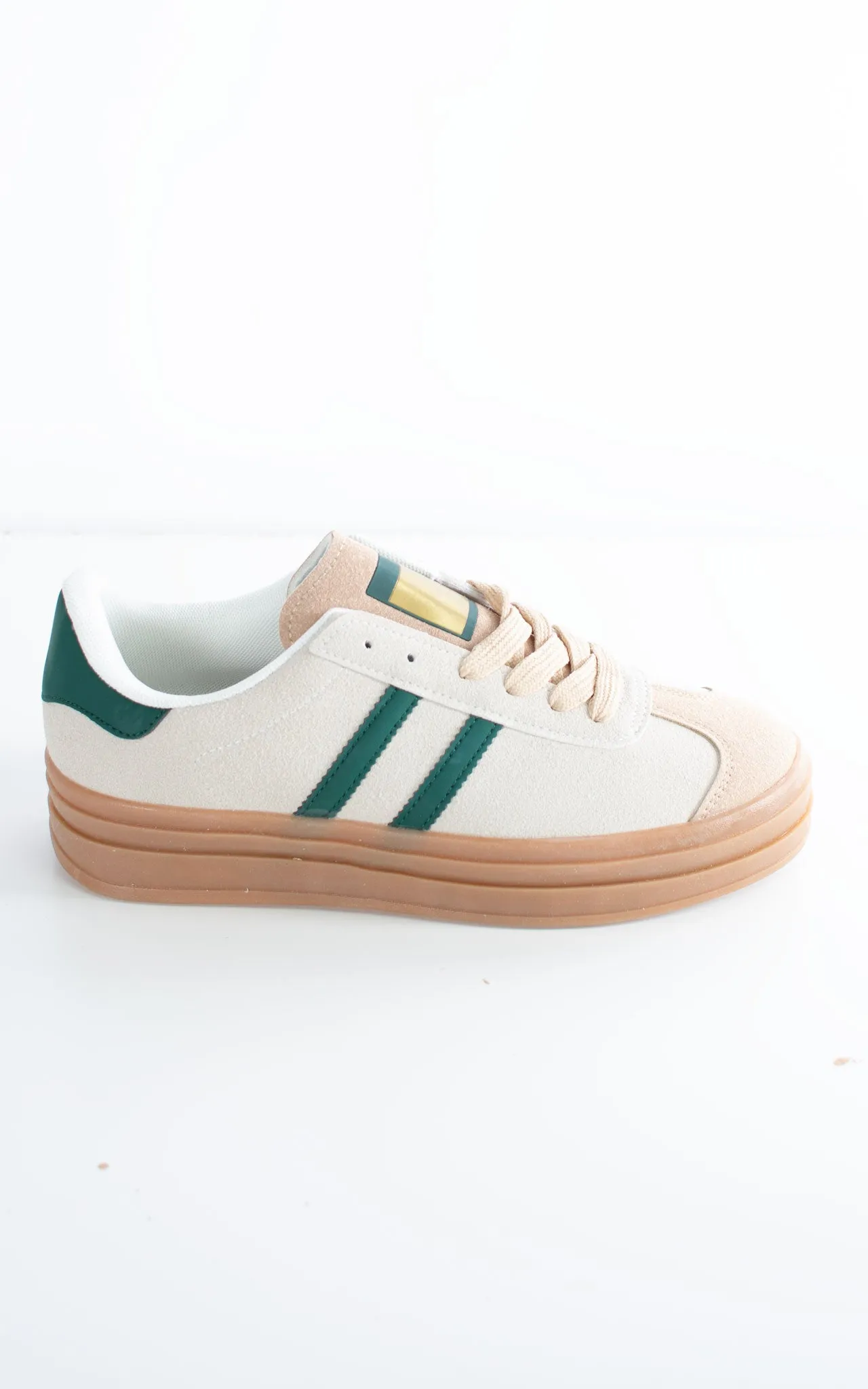 Dolly Trainers | Beige & Green