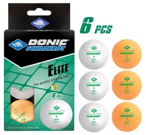 Donic Schildkrot  Table Tennis 1 Star Elite Poly 40  Balls 2 Colours - 6 pcs