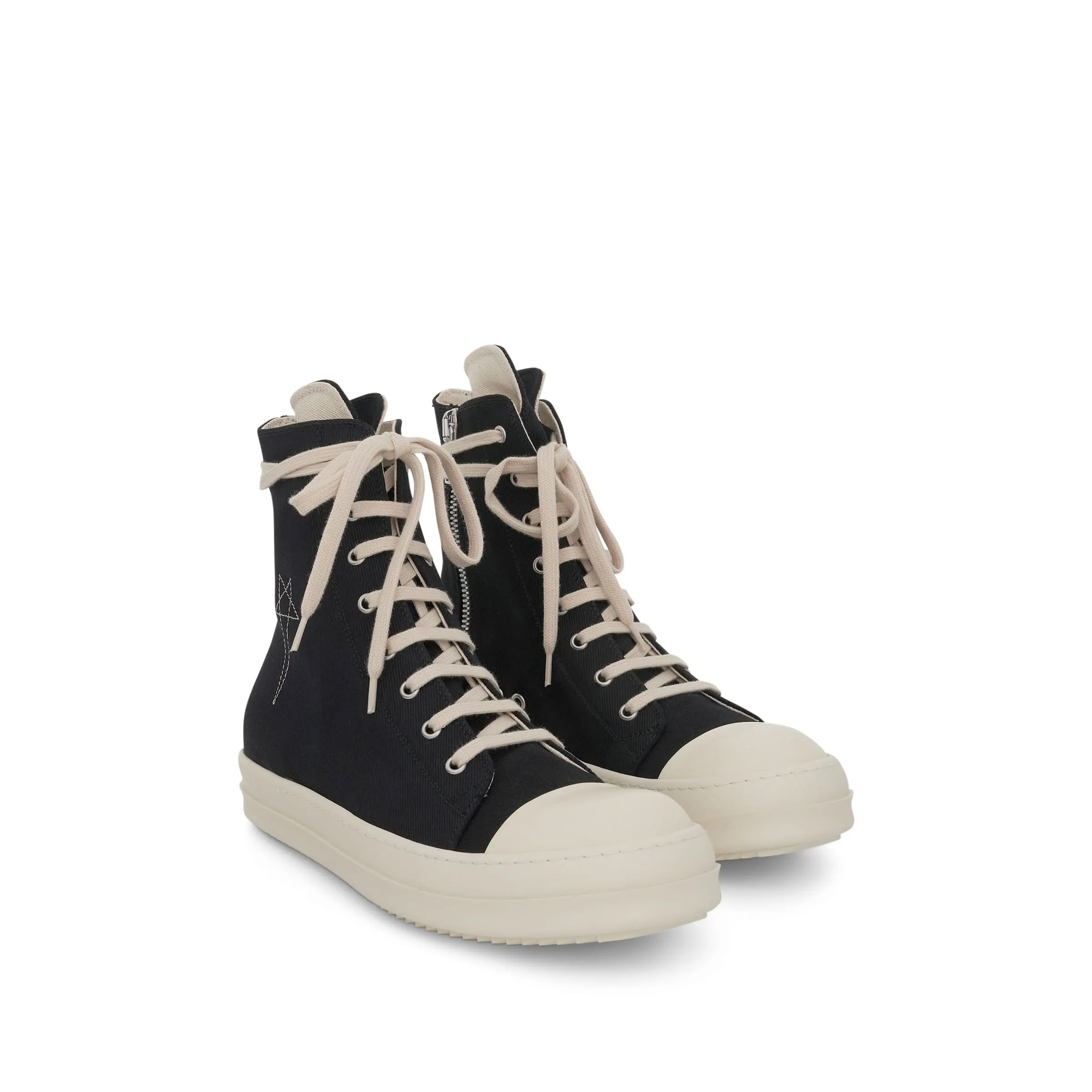 DRKSHDW Ramones Denim Hi Sneaker in Black/Milk