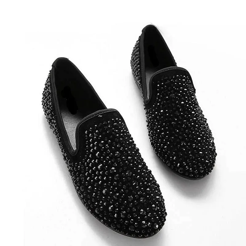 Elegant Rhinestone Luxury Brand Casual,Wedding,Party Wear Flat Loafers Shoes-JonasParamount