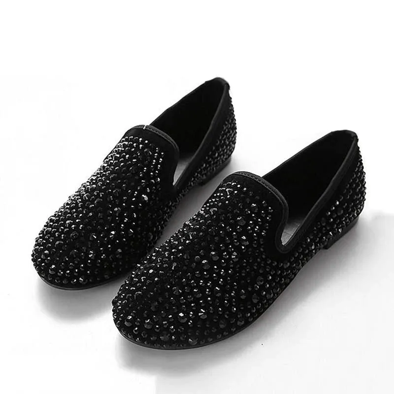 Elegant Rhinestone Luxury Brand Casual,Wedding,Party Wear Flat Loafers Shoes-JonasParamount