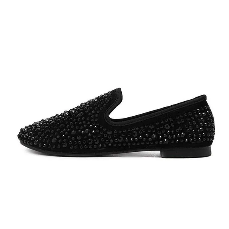 Elegant Rhinestone Luxury Brand Casual,Wedding,Party Wear Flat Loafers Shoes-JonasParamount