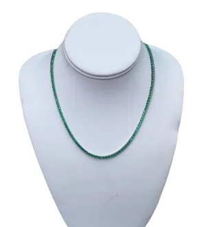 Emerald Green Tennis Necklace