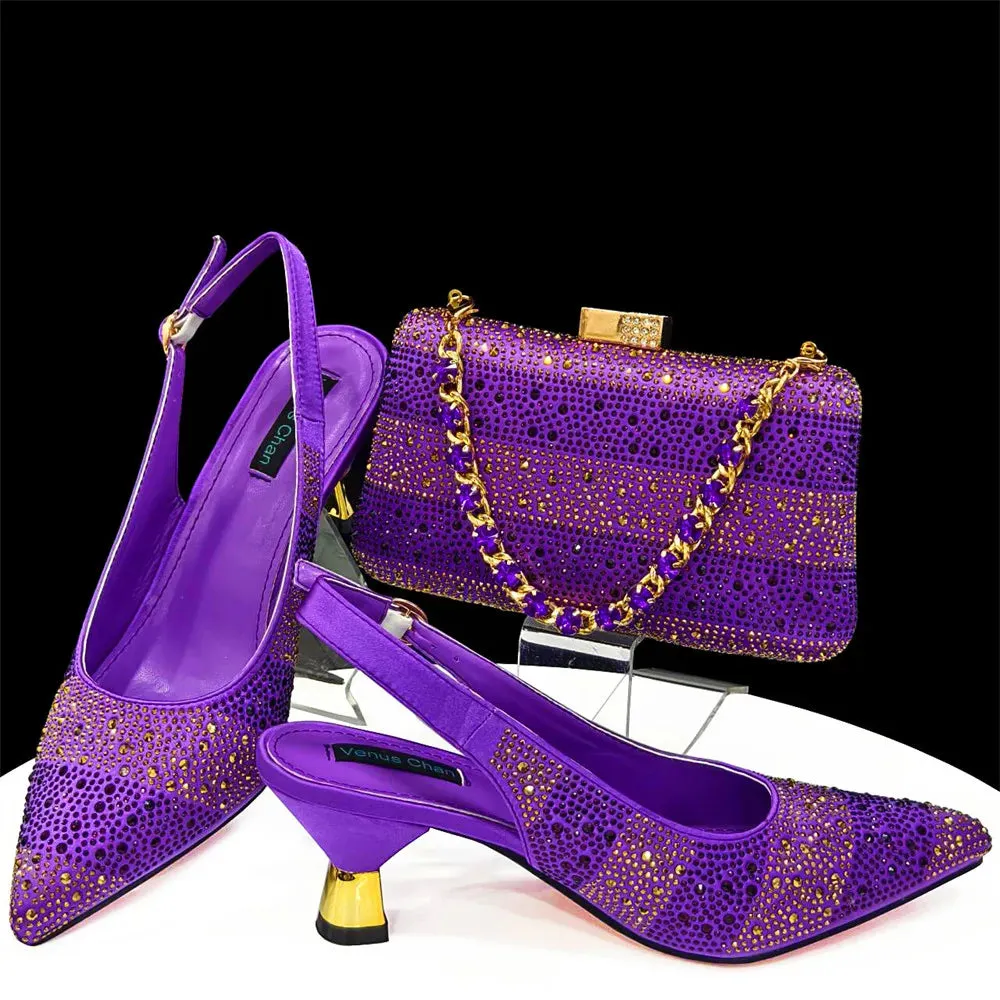 Evening Party Shoes and Bag Set