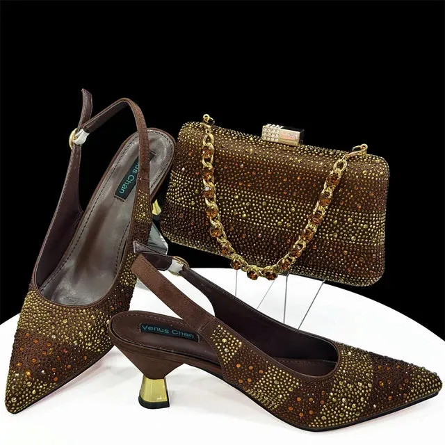 Evening Party Shoes and Bag Set