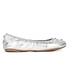 FRANKIE Ballet Flat Shoes - Silver Metallic