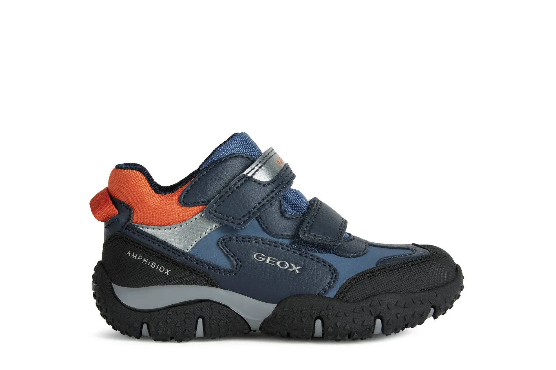 Geox Baltic Boys Navy-Orange Waterproof Trainer