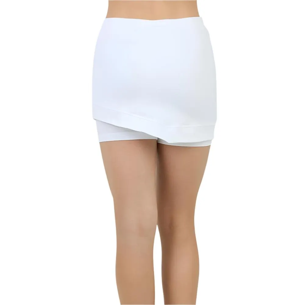 Girls' Bliss Tennis Skort Moon Roses and White