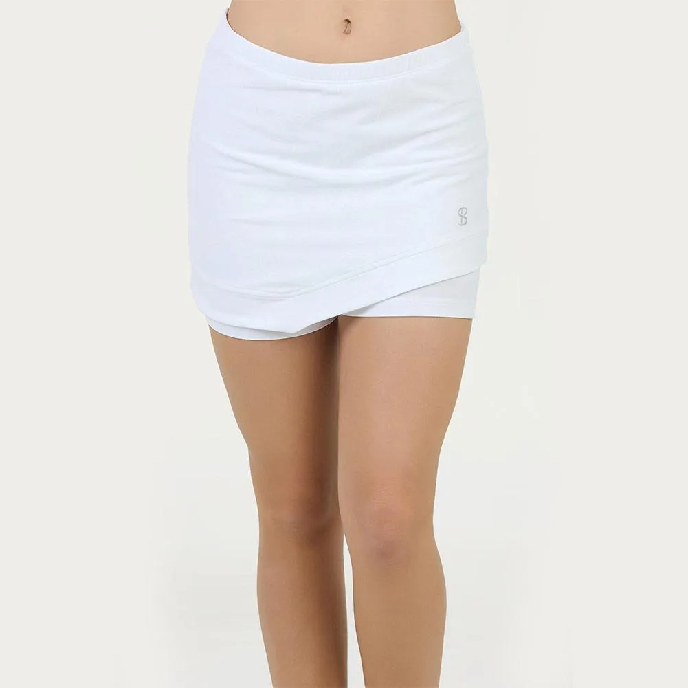 Girls' Bliss Tennis Skort Moon Roses and White