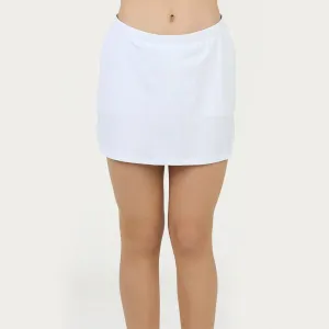 Girls' Bliss Tennis Skort White and Moon Roses