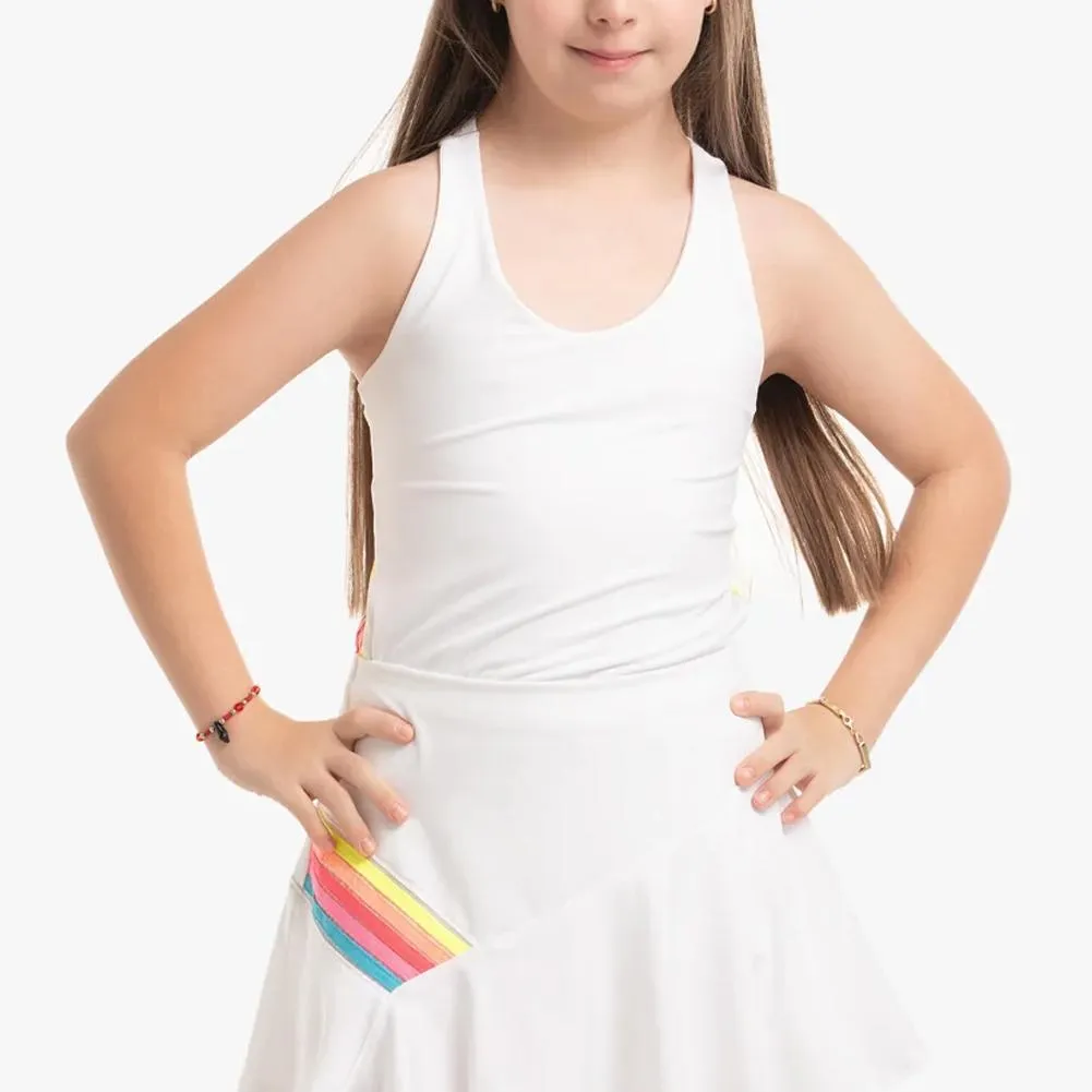 Girl's Prisma Stripe Tennis Tank Rainbow