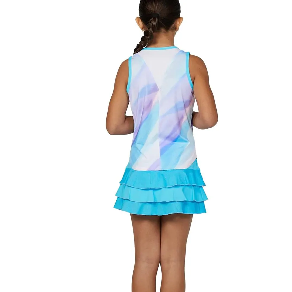 Girls Square Mesh Tennis Tank Watercolor