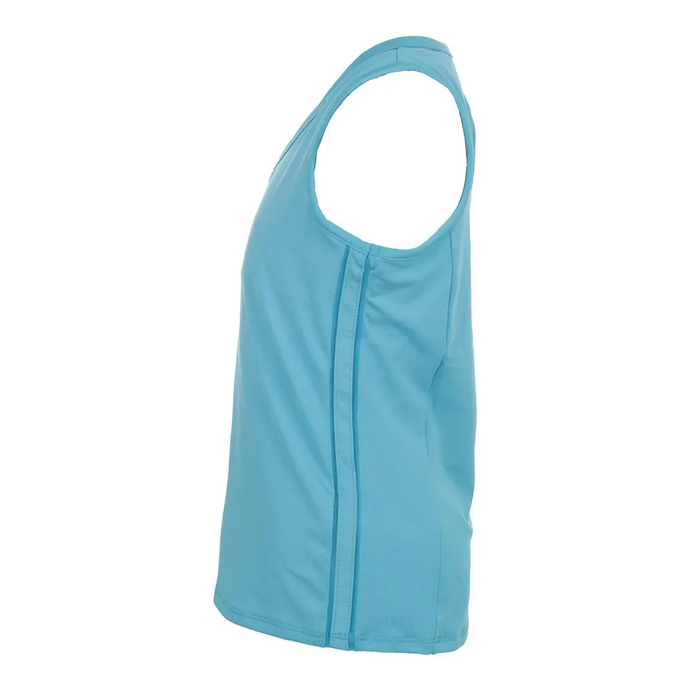 Girls' V-Neck Cutout Tennis Tank Ocean