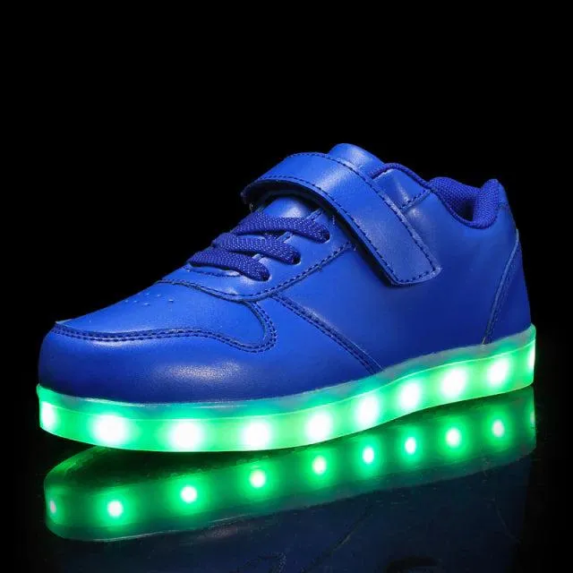 Glowing Night Led Shoes For Kids - Blue  | Led Light Shoes