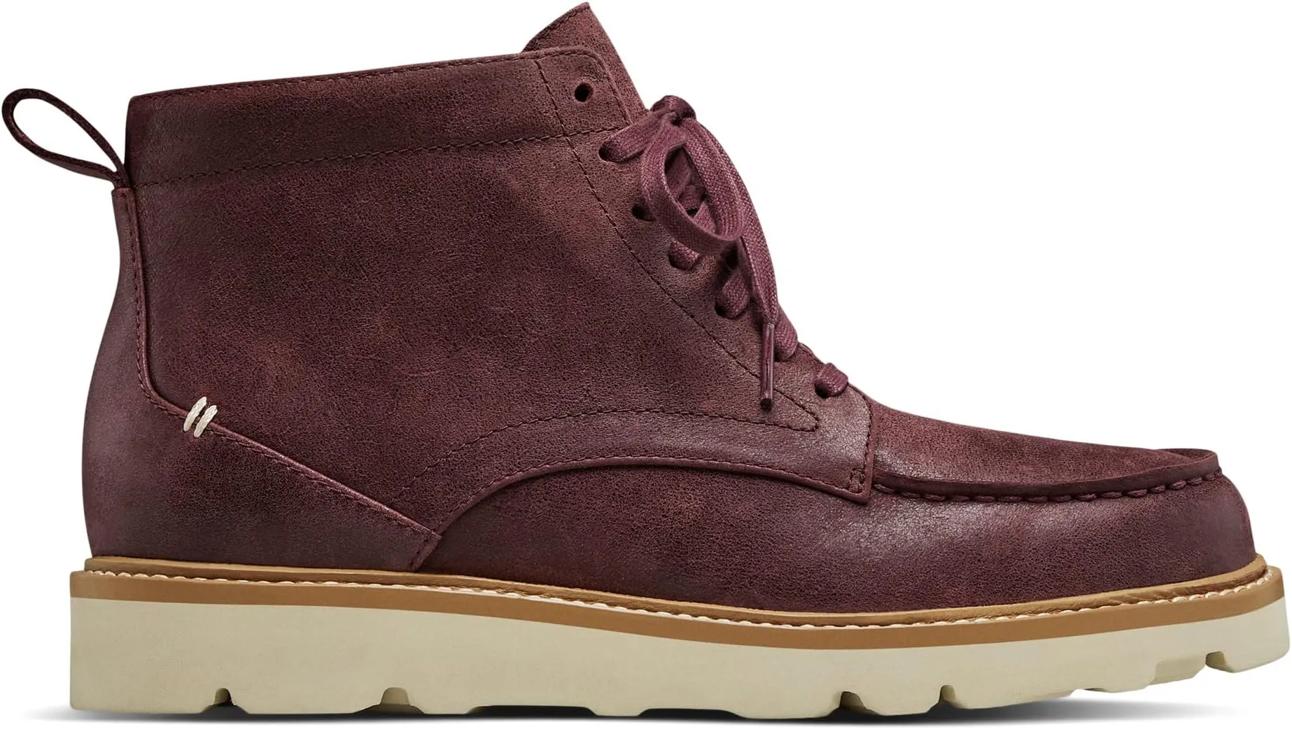 Go-To Moc Boot LABEL, Burgundy/Cloud Cream