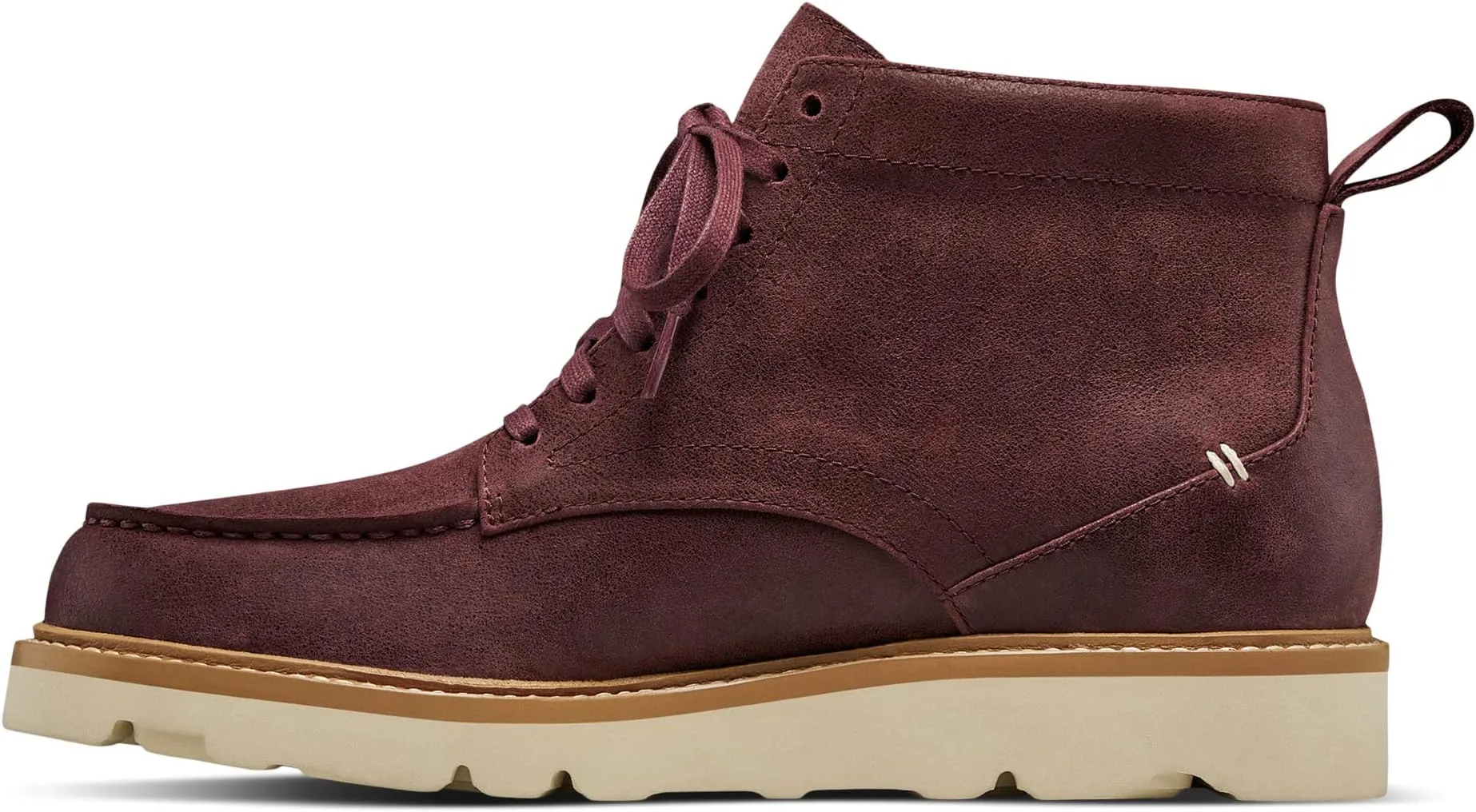 Go-To Moc Boot LABEL, Burgundy/Cloud Cream