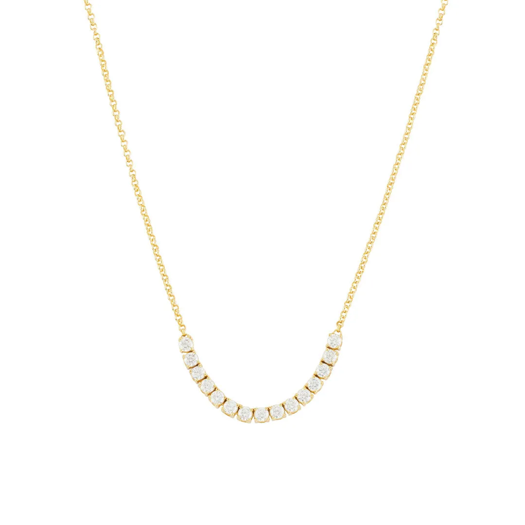 Gold Tennis Drop Necklace