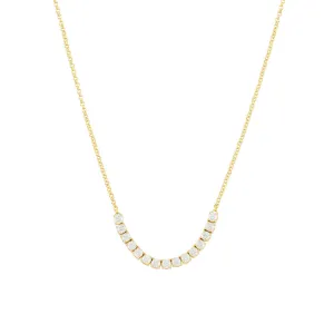 Gold Tennis Drop Necklace