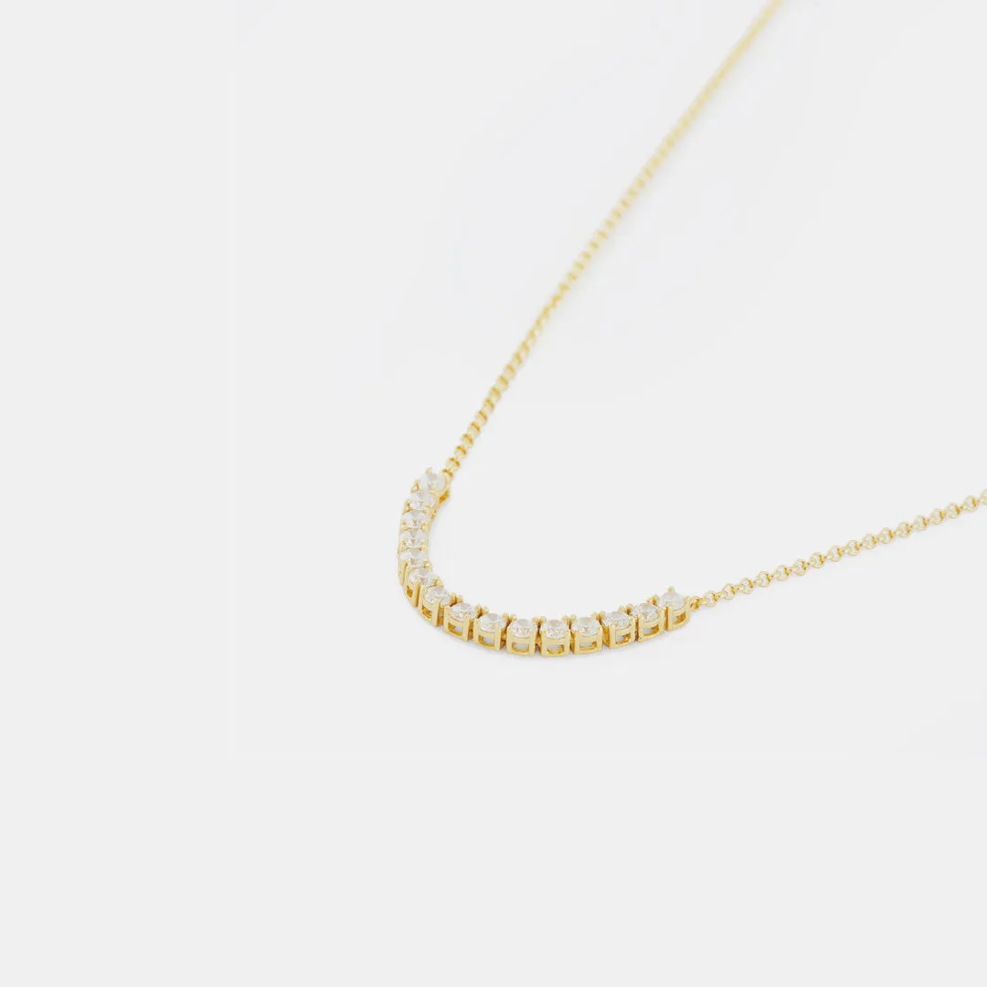 Gold Tennis Drop Necklace