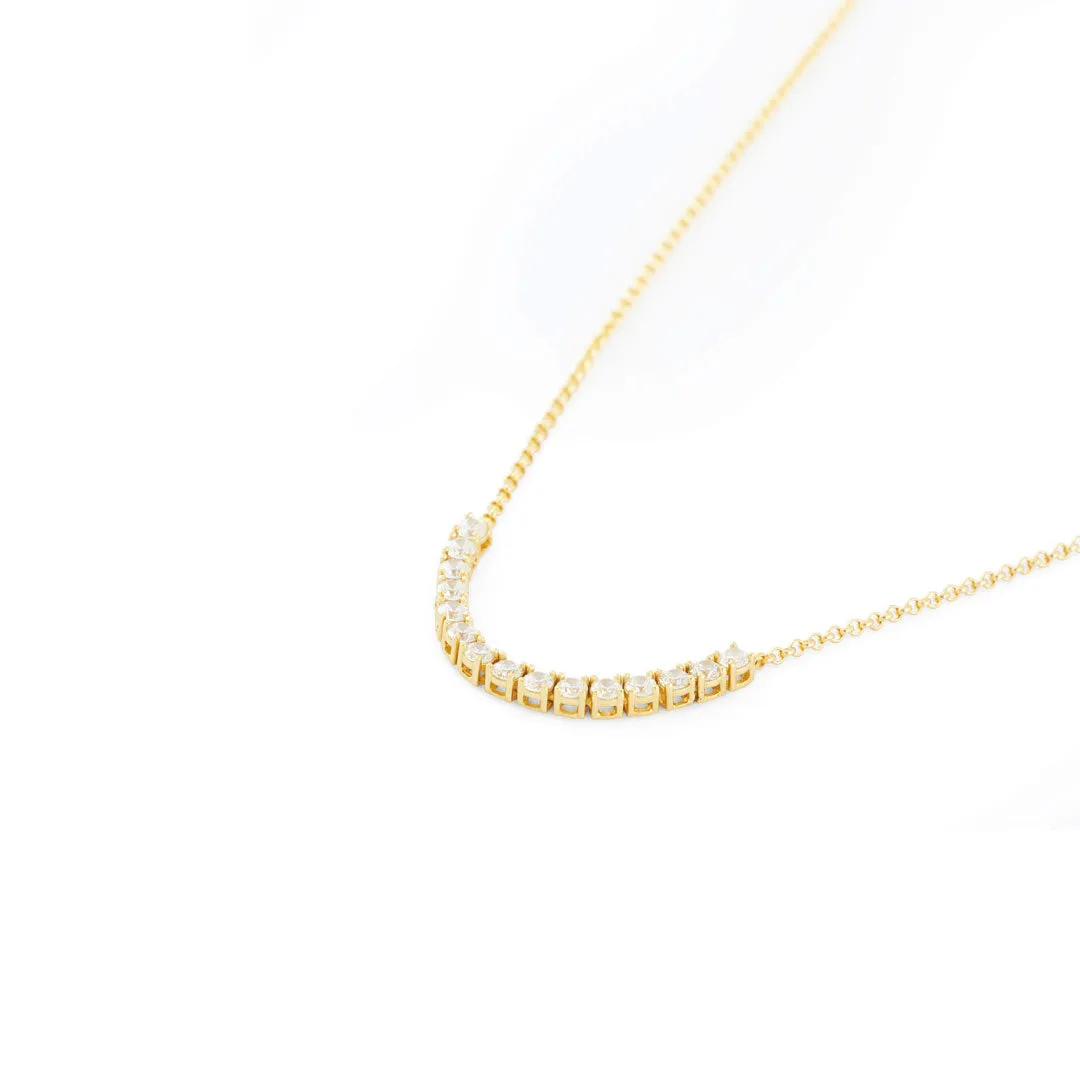 Gold Tennis Drop Necklace