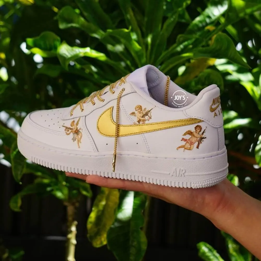 Golden Angels Chain Laces Custom Air Force 1