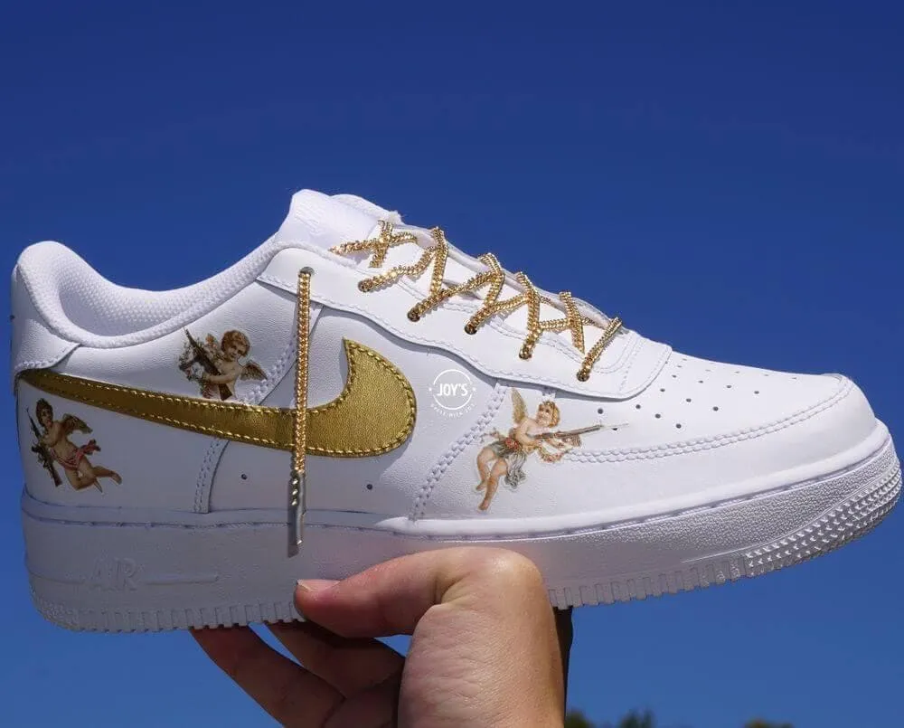 Golden Angels Chain Laces Custom Air Force 1