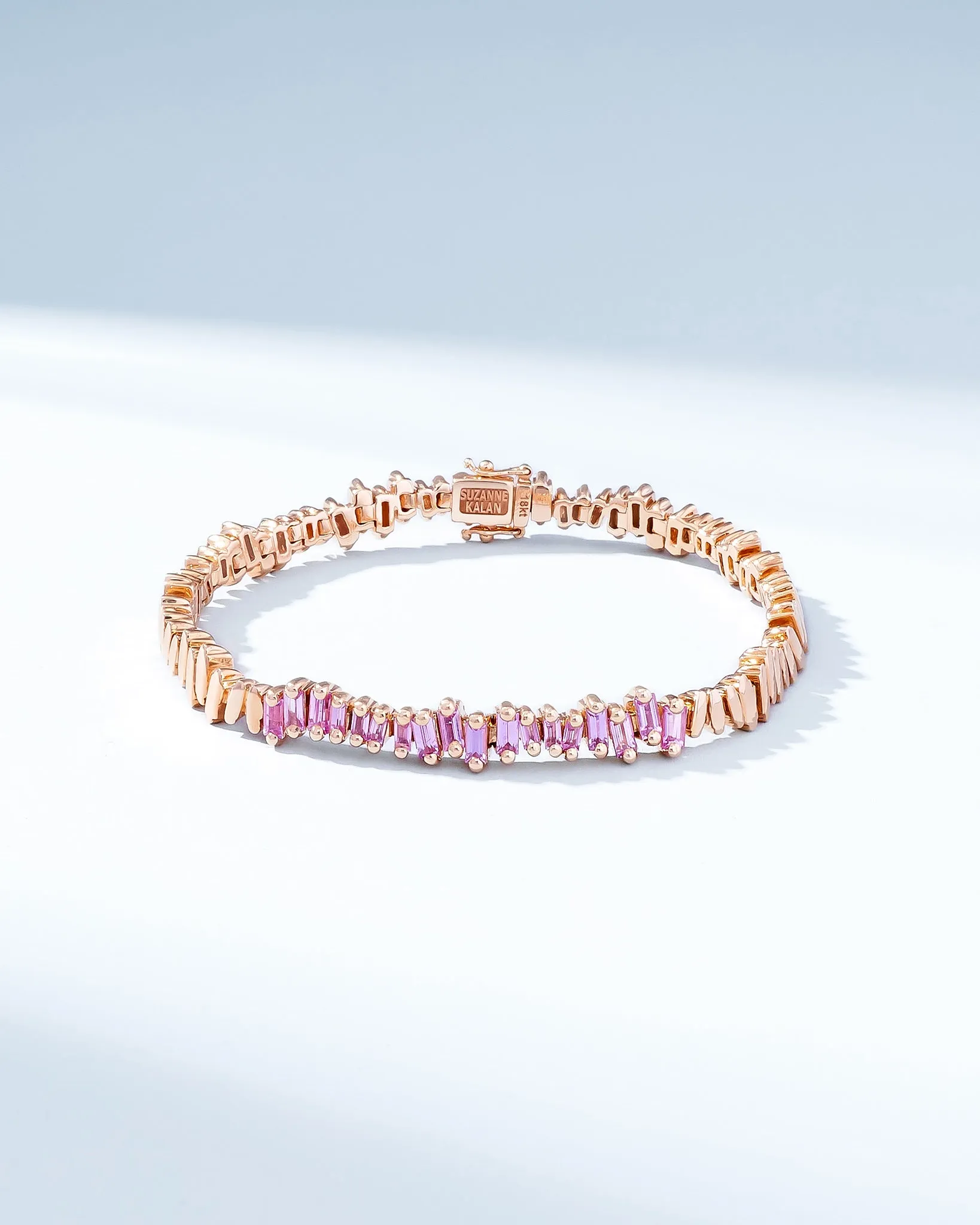 Golden Pink Sapphire ID Bracelet