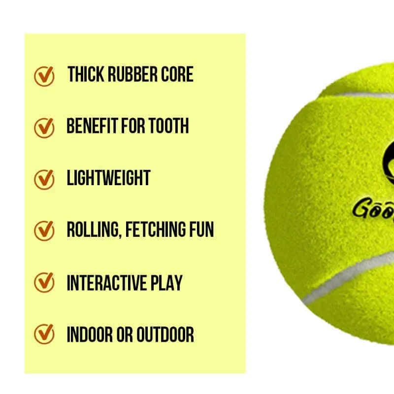 Goofy Tails Tennis Dog Ball | Tennis Ball 3 Ball Combo for All Dog Breed | Dog Toy Ball