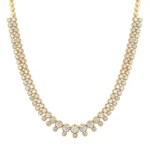 Graduated Diamond Tennis Necklace with Diamond Accent