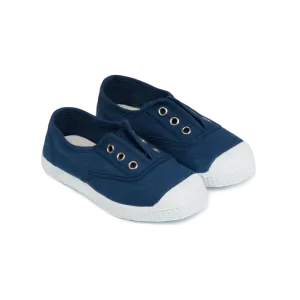 Hampton Canvas Navy Plums - (EU 24-36)