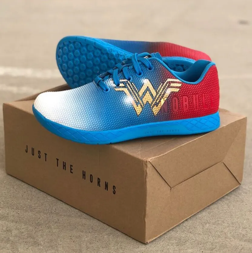 Hand Painted Wonder Woman Themed NOBULL Trainers