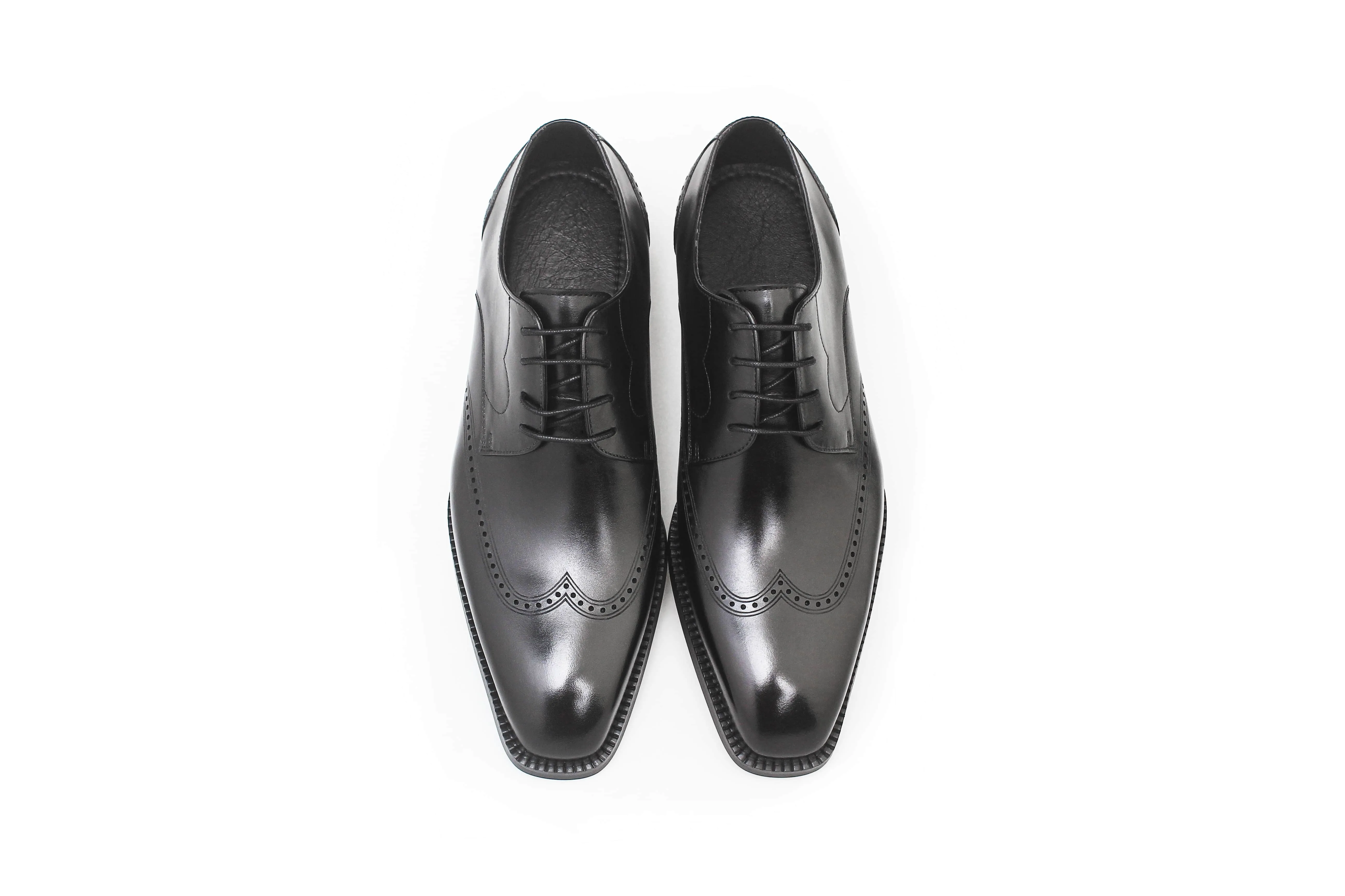 Handmade Black Derby Shoes