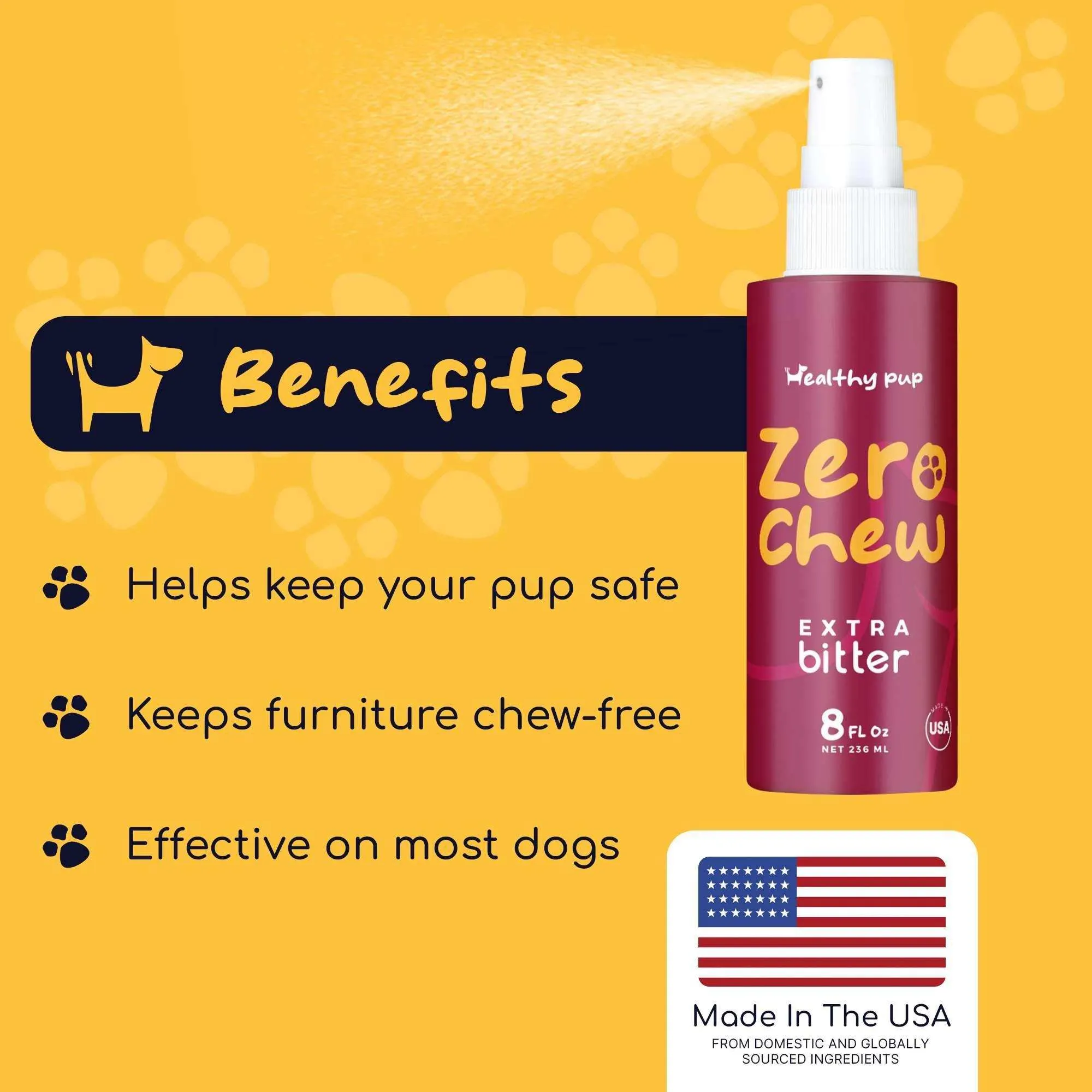 Healthy Pup No Chew Spray for Dogs to Stop Chewing - 8 oz